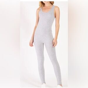 CBR Gray One-Piece Tank Top Sleeveless Jumpsuit Size Small